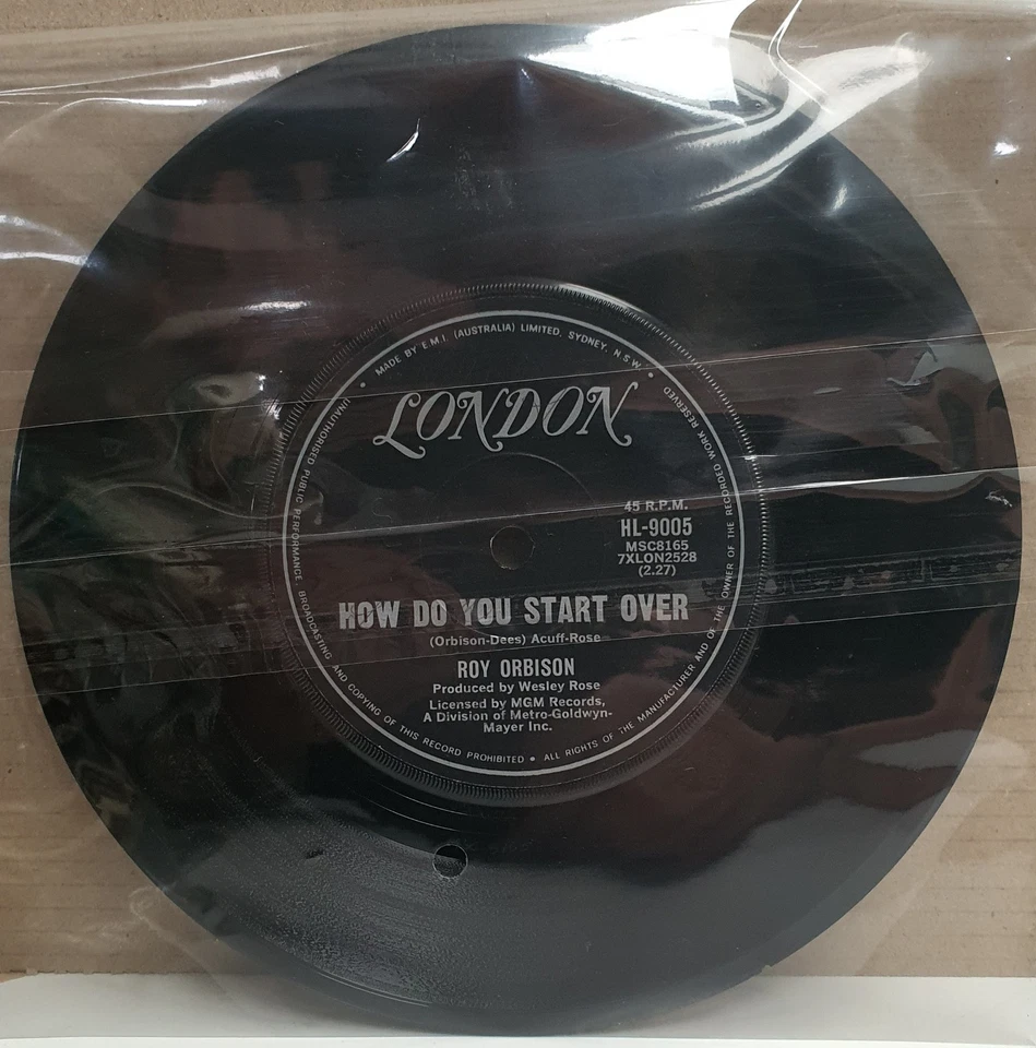 London Records 45RPM 7" Vinyl Single Roy Orbison - Break My Mind c1969 No Sleeve - Image 2 of 2