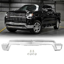 Front Bumper Face Bar w/ Sensor Holes For 2022-2025 Chevy Silverado 1500 Chrome