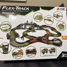 Joyin Flex-Track Dinosaur Track 192 Pieces Inc 2 Battery Powered Cars