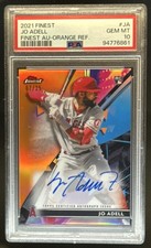 2021 Topps Finest Jo Adell Auto RC Orange Refractor Rookie #/25 Angels PSA 10