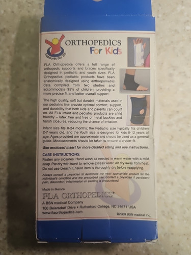 FLA Orthopedics for Kids Microban Wrist Splint Left Hand, Blue - Picture 3 of 7