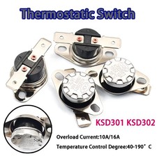 KSD301 KSD302 Thermostat Temperature Thermal Control Switch 40-190 C 10A 16A