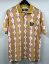 Denim Tears FW24 Intarsia Zebra Crest Pink Polo Shirt Medium