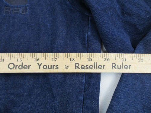 G Star Raw Indigo Tunnel Hooded Vest Jacket Mens Medium Blue Solid Zip - Picture 5 of 13