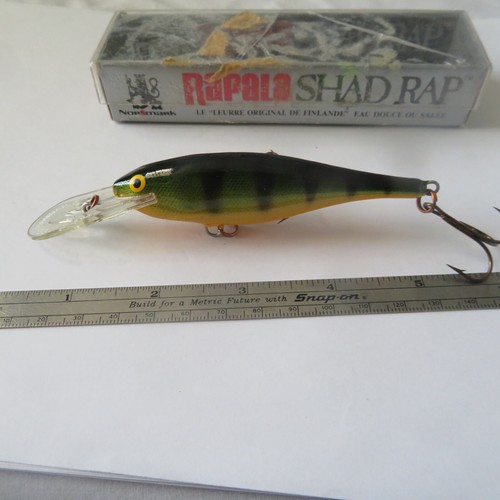 Leurre Rapala Shad Rap 3/4 Deep Runner - 9 Cm - Minnow Noir Et Vert - Vintage