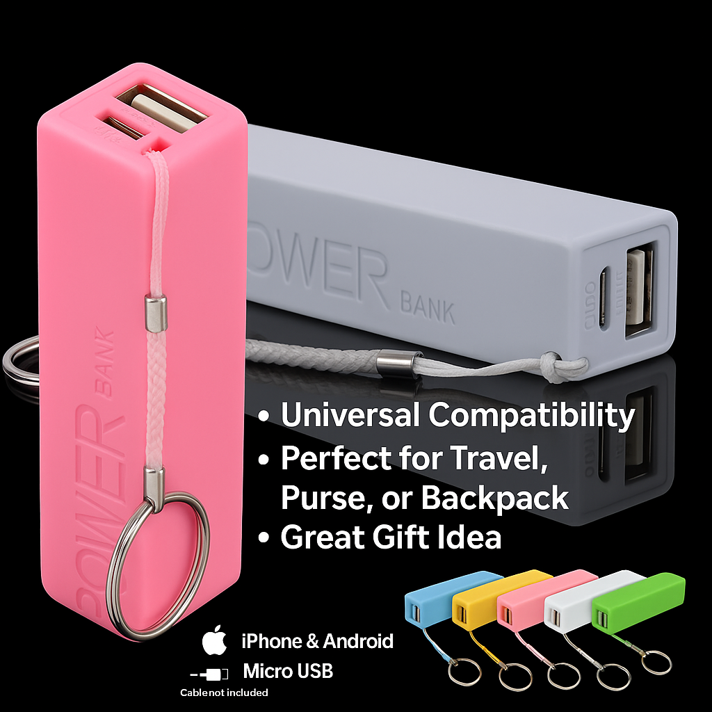 New Portable Mini Keychain Emergency Power Bank Wireless Portable
