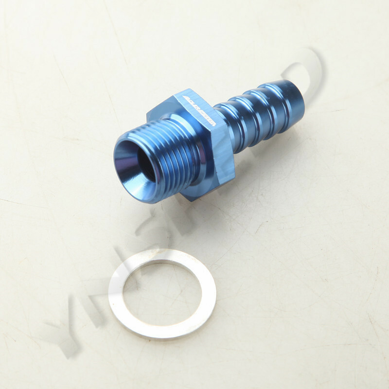 Aluminum Fuel Pump Inlet Hose Barb Fitting Adapter M10 12 14 18 Bosch