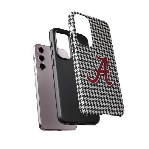 Alabama Houndstooth Phone Case, Tough Cases, College Fan Gear, Initial A - 第 215/266 張圖片