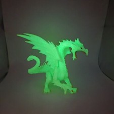 SAFARI LTD GLOW-IN-THE-DARK SNOW DRAGON 5.5  X 5  -MYTHICAL FANTASY FIGURES