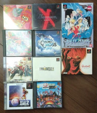 PS1 Xenogears, Chrono Cross, Wild Arms etc. Set of 10 Games Sony PlayStation F/S