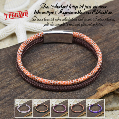  Armband LUCIE | Segeltau & Paracord | 4 mm | Surfer | Magnetverschluss | 02  