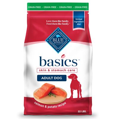 Blue Buffalo Basics Salmon Potato Grain Free Dog Food 22 lb Adult Formula