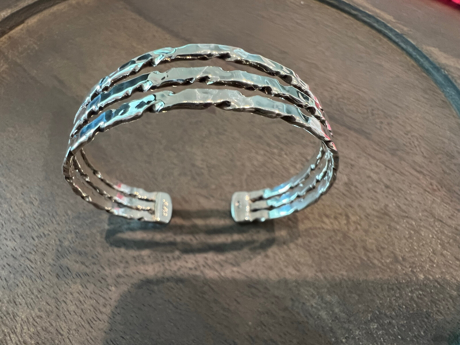 Heavy Solid Sterling Silver Cuff Bracelet - image 1