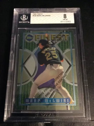 1995 Topps Finest #169 Mark Mcgwire BGS 8 Oakland Athletics Original With Coatng