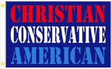 3X5 CHRISTIAN CONSERVATIVE AMERICAN FLAG BANNER 100D W/ GROMMETS