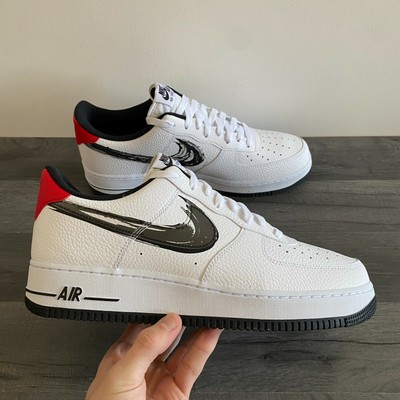 NIKE MENS AIR FORCE 1 '07 LV8 - UK 11.5/US 12.5/EUR 47 - WHITE/BLACK DA4657-100  | eBay