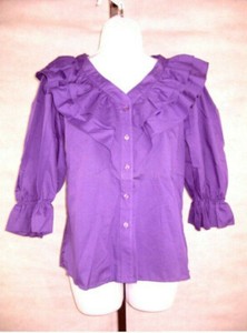 XL Petite Ruffled Front 3//4 Sleeves Gold Silver NEW Square Dance Blouse Petite