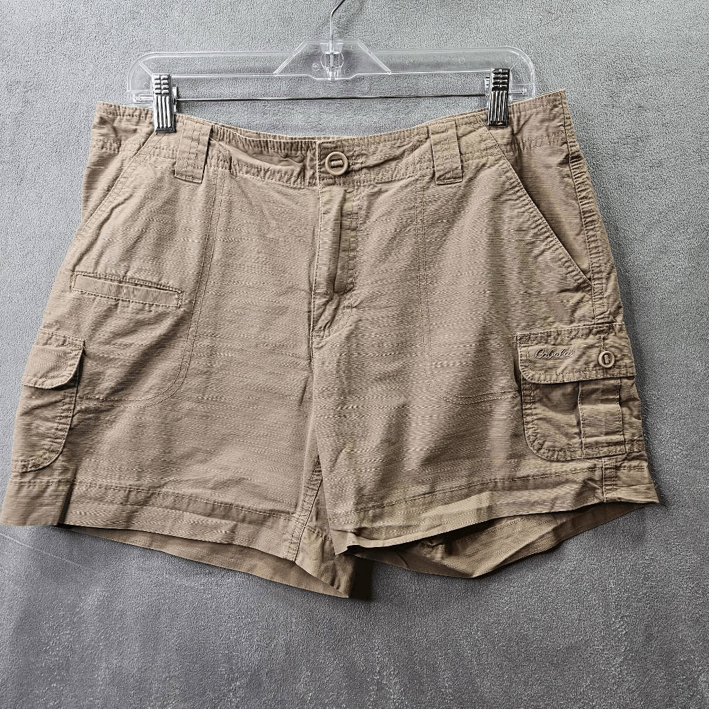 Cabelas Shorts Womens Sz 12 Tan Cargo Outdoor Hiking … Gem