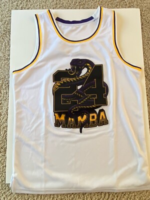 Rare White Lakers Kobe Bryant Medium Black Mamba Jersey w