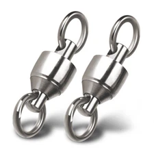 Heavy Duty Fishing Ball Bearing Rolling Swivel Solid Rings Line Connector #0-10