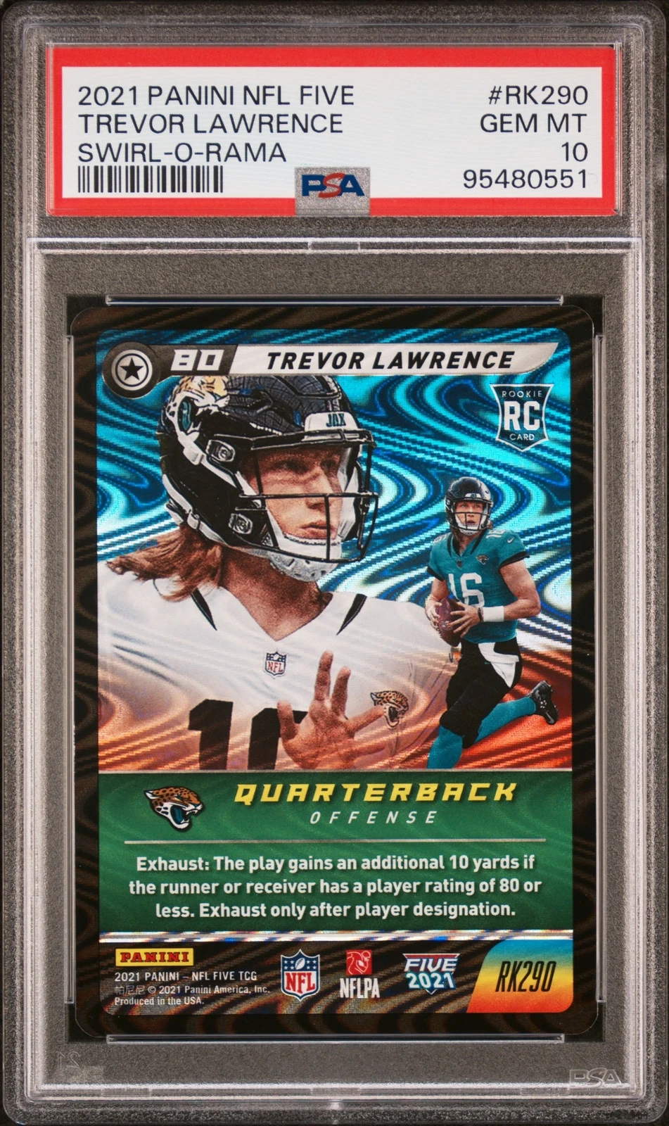 Trevor Lawrence Panini NFL Five #RK290 Swirl-O-Rama