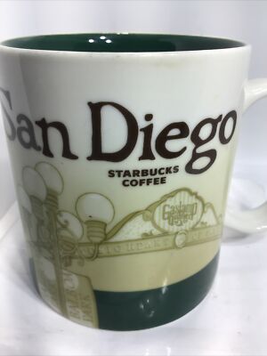 STARBUCKS SAN DIEGO COFFEE MUG. STARBUCKS COLLECTOR SERIES MUG.Art Deco Mug.B242