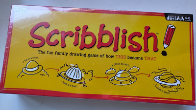 Scribblish Das lustige Brettspiel mit Familienunterschrift Zeichnen von Ideal 4-6 Spielern | NEU