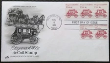 Scott 1898A FDC Stagecoach Transportation Series STRIP 3 STRIP 2 Art Craft
