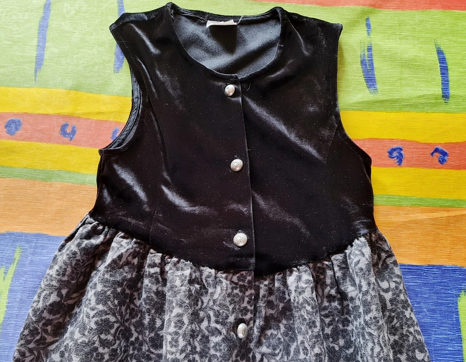 VINTAGE EISEND OKTOBERFEST DIRNDL TYROL  TRACHT BLACK GIRL DRESS-SIZE:US12/EU140 - Image 4 of 4