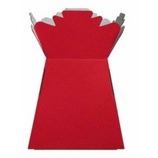 Living Vase Flower Bouquet Delivery Boxes - Red (x30)