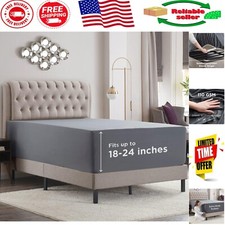 Empyrean Luxury King Fitted Sheet - Extra Deep Pocket Charcoal Grey, 24" Depth