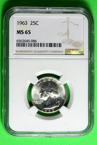 1963 NGC MS65 Washington Quarter #B35518