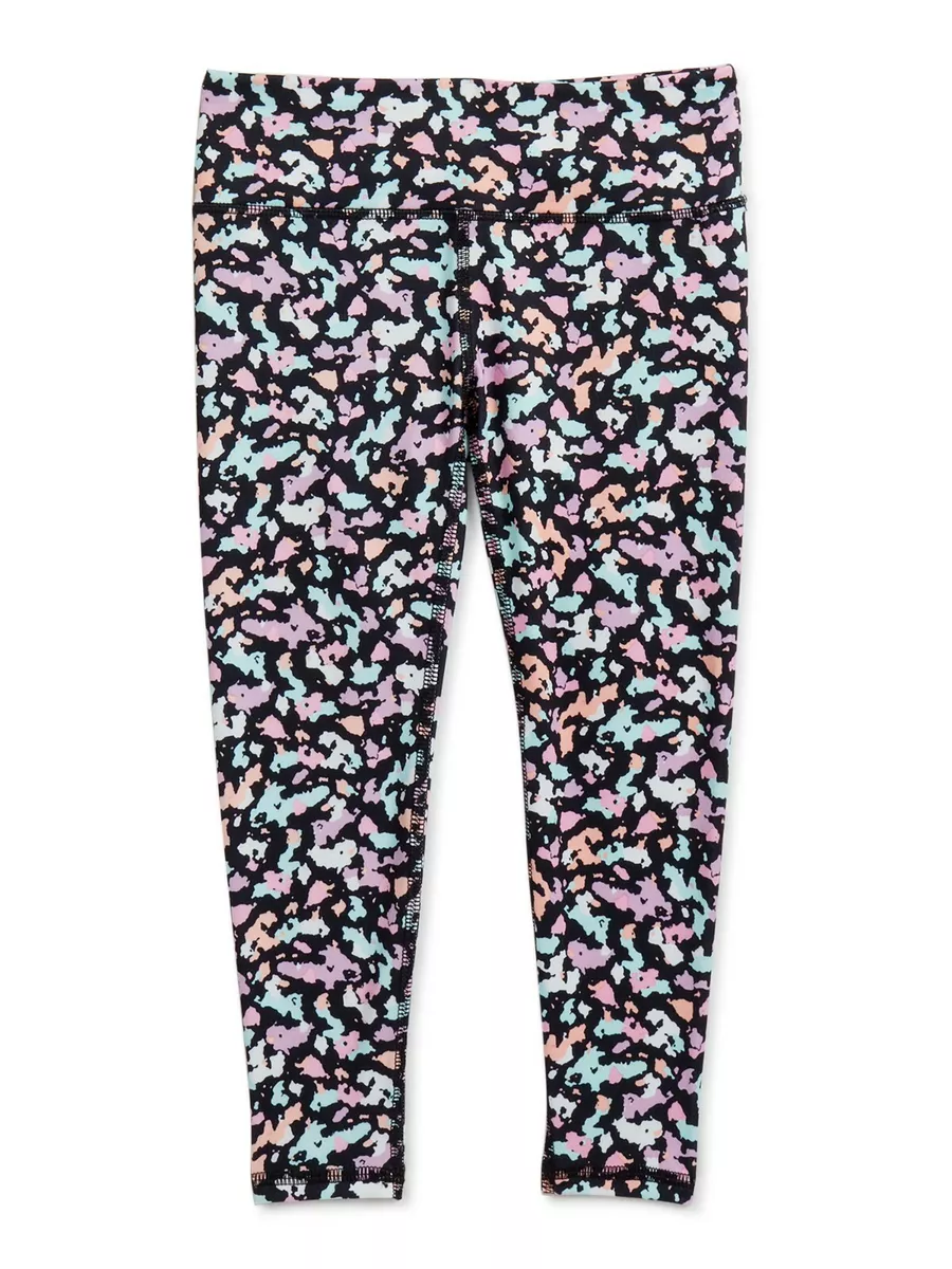 Athletic Works Girls Active Leggings Floral size XL 14 16 Plus