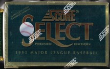 1993 Select Baseball Wax Pack Box Score Derek Jeter Rookie Card Possible RC