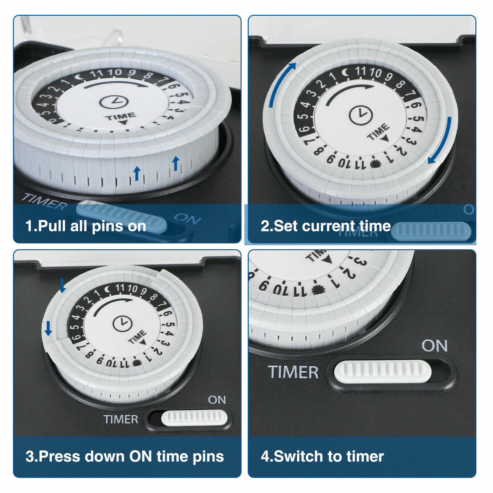 DEWENWILS Outdoor Outlet Light Timer Plug in Timer Switch for Christmas