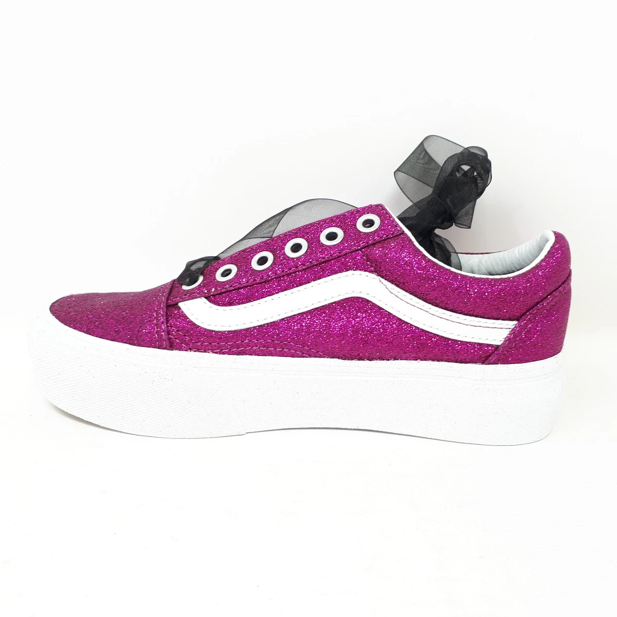 NEW Vans Old Skool Platform Stacked Shoe Sneaker Purple Glitter Womens Size  6 US | eBay