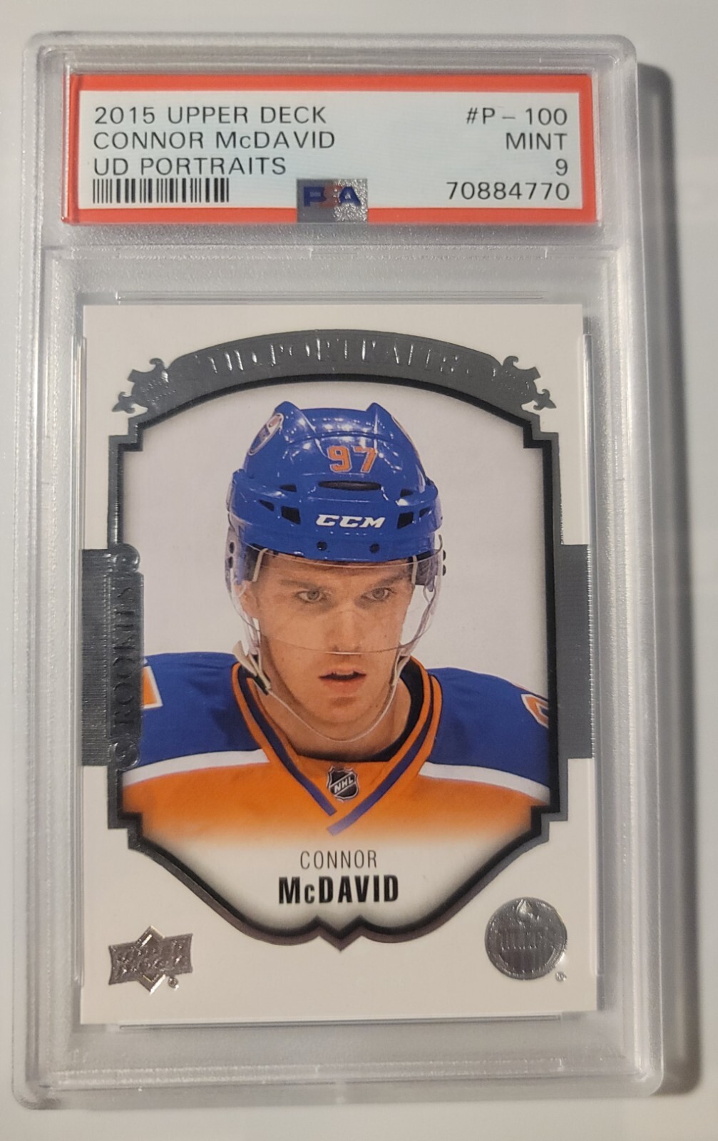 2015 Upper Deck UD Portraits Connor McDavid PSA MINT 9