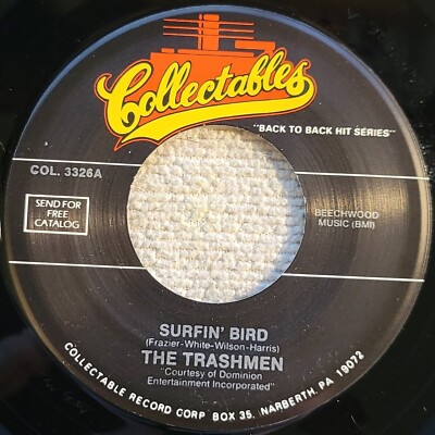 Great two-fer! Trashmen ''Surfin' Bird / Sherwoods ''Love You Madly'' VG see video