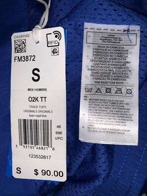 ADIDAS ORIGINALS ORIGINALS 2K TECH TRACK JACKET IN BLUE SIZE