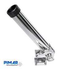 Porta canna in acciaio inox 316 a battagliola / pulpito per barca regolabile 360