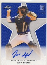 JOEY SPENCE 2020 Leaf Perfect Game PG Blue AUTO /15 NOTRE DAME