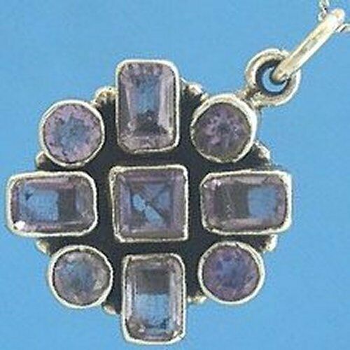 P443A Sterling Silver Amethyst Cute Pendant Charm New Solid 925 - Picture 1 of 3