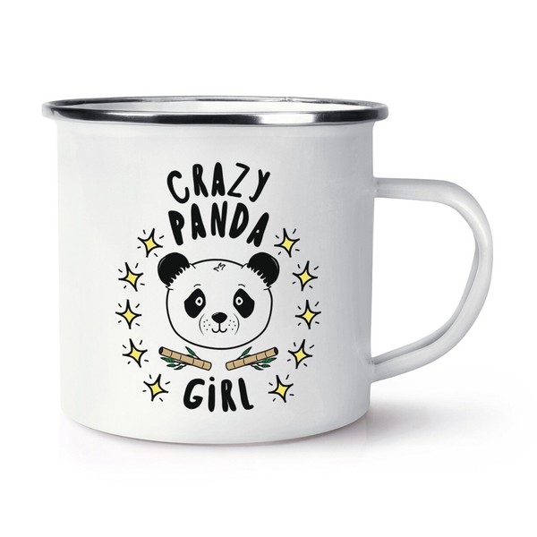 VerrüCkte Panda MäDchen Stars Emaille Becher Tasse Tiere Scherz Pet Tochter Kids-image