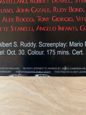 The Godfather Film Review Vintage 2001 Poster 24 X 34 | eBay