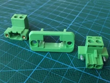 Panel Mount Phoenix Style 5.08mm Pluggable Terminal Block w/ Screw Lock, M-F