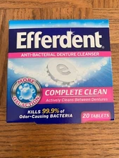 Efferdent Denture Cleanser Complete Clean 20 Tablets