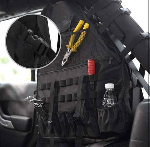 Storage Bag Cage Cargo For Jeep Wrangler JK Saddle Bag Multi-Pocket Organizers - Picture 5 of 8