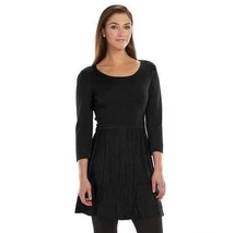 New AB Studio Fit & Flare Women's Sweater Dress Black Variety Sizes 