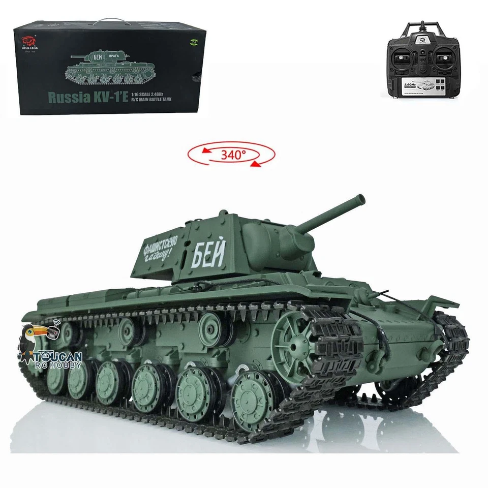 2.4G 1/16 Scale Heng Long 7.0 Soviet KV-1 RTR RC Tank Model 3878 Plastic Version - Image 2 of 4