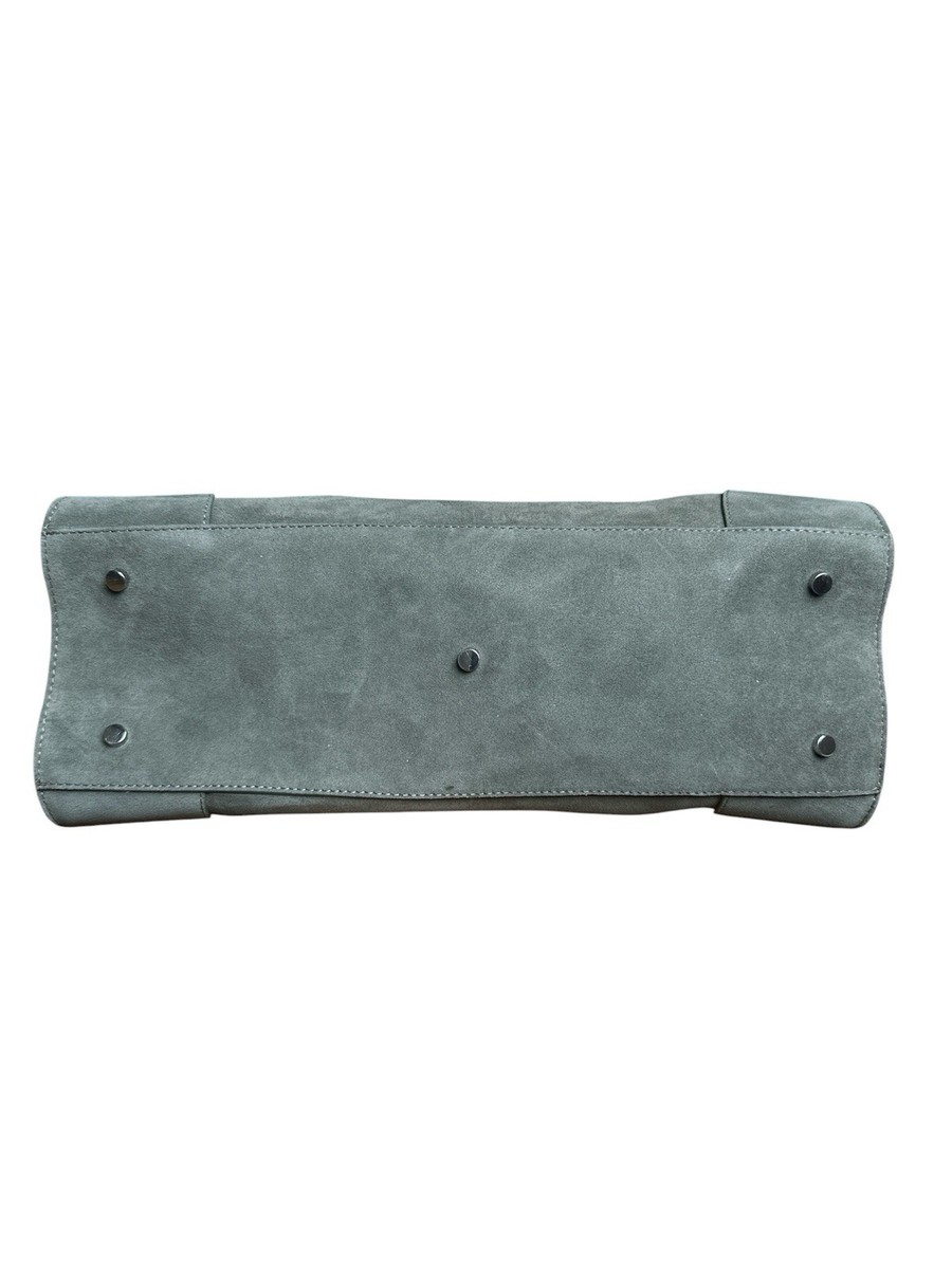 COS Small Gray Suede Studio Bowling Bag NWT | eBay